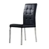 PURUO stainless steel PU leather modern dining room furniture leisure chair