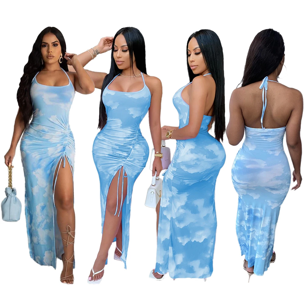 SH7200 latest design women's sexy fashion cloud printed backless dress plus size summer dress
SH7200 latest design women's sexy fashion cloud printed backless dress plus size summer dress