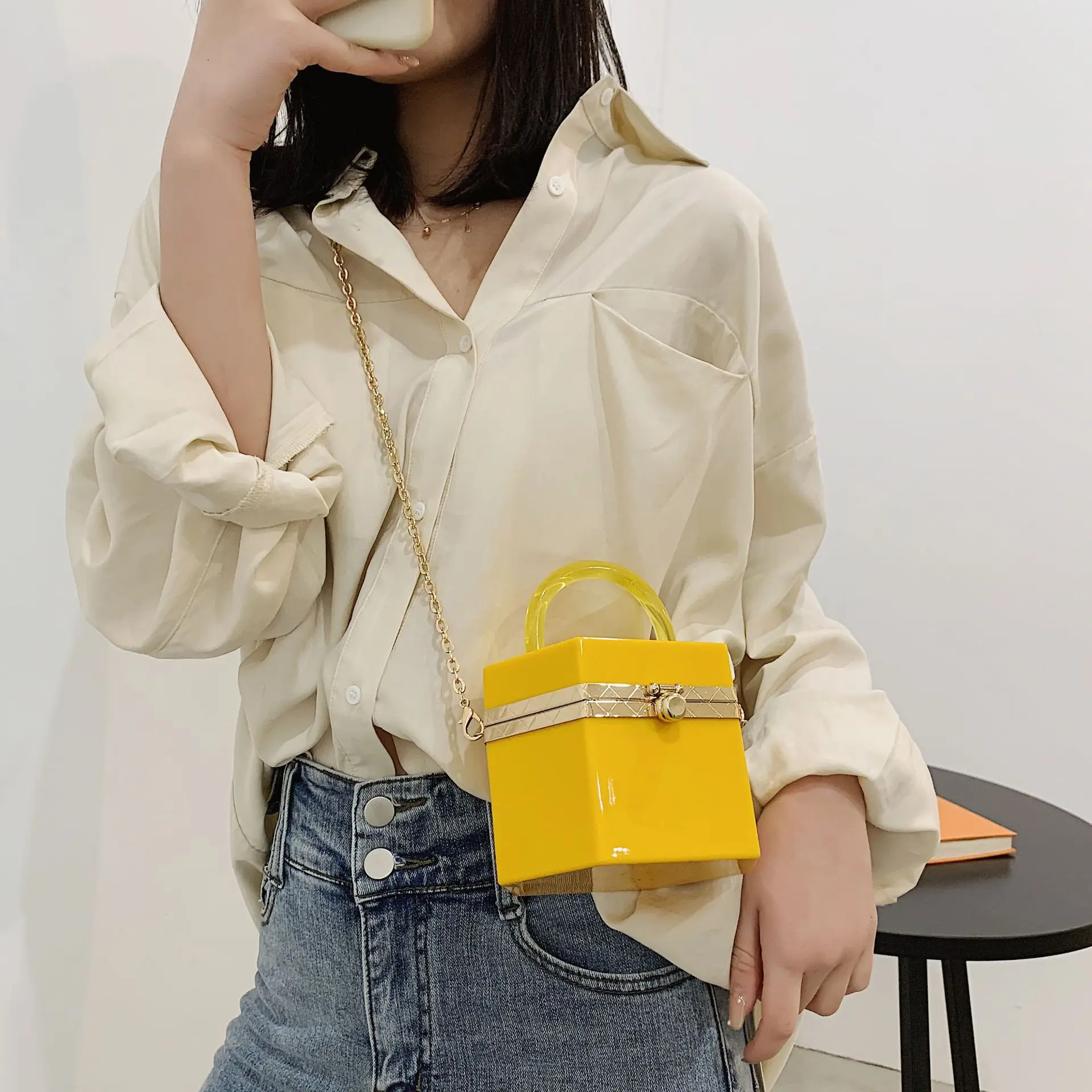 2021 Designer Acrylic PVC Box Bags Candy Color Chains For Ladies Messenger Purses And Handbags, 9 colors
2021 Designer Acrylic PVC Box Bags Candy Color Chains For Ladies Messenger Purses And Handbags, 9 colors