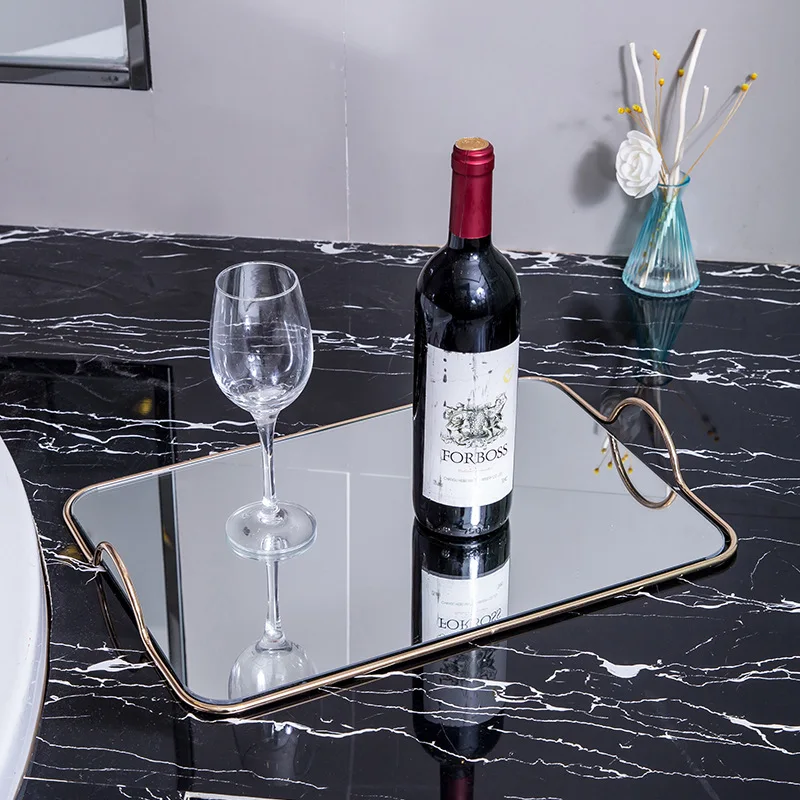 Metal Mirror European Home Soft Decoration Ornaments Hotel Model Room Bathroom Storage Tray 
Metal Mirror European Home Soft Decoration Ornaments Hotel Model Room Bathroom Storage Tray