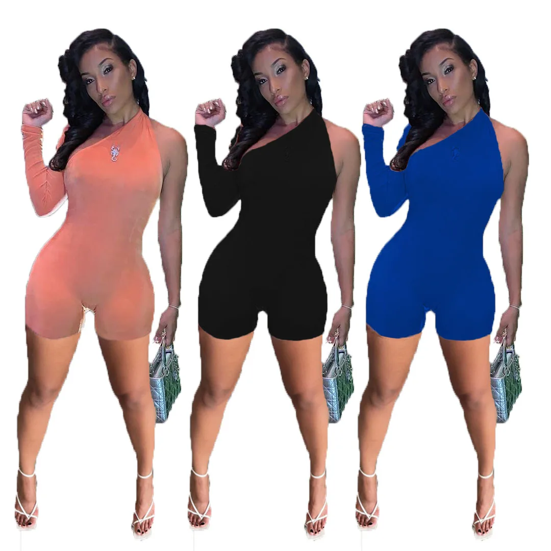 Women Rompers Short Jumpsuit One Shoulder Long Sleeve Backless Sexy Night Club Jumpsuit Solid Color Night Club Jumpsuit 2021, Black, jelly powder, sapphire blue
Women Rompers Short Jumpsuit One Shoulder Long Sleeve Backless Sexy Night Club Jumpsuit Solid Color Night Club Jumpsuit 2021, Black, jelly powder, sapphire blue