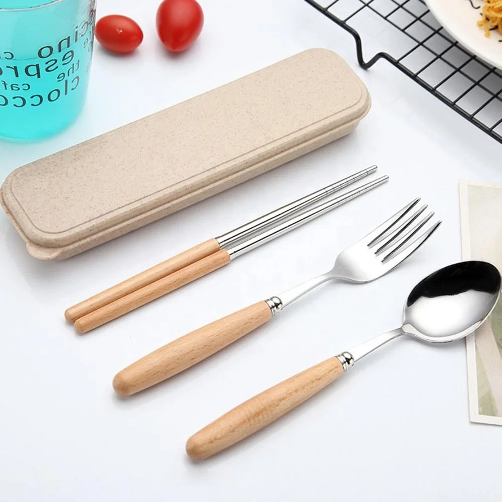 Eco-Friendly 3pc Stainless Steel Wood Full Size Fork, Spoon,Knife silverware Ideal for Travel, Lunch Box and Camping, Customized
Eco-Friendly 3pc Stainless Steel Wood Full Size Fork, Spoon,Knife silverware Ideal for Travel, Lunch Box and Camping, Customized