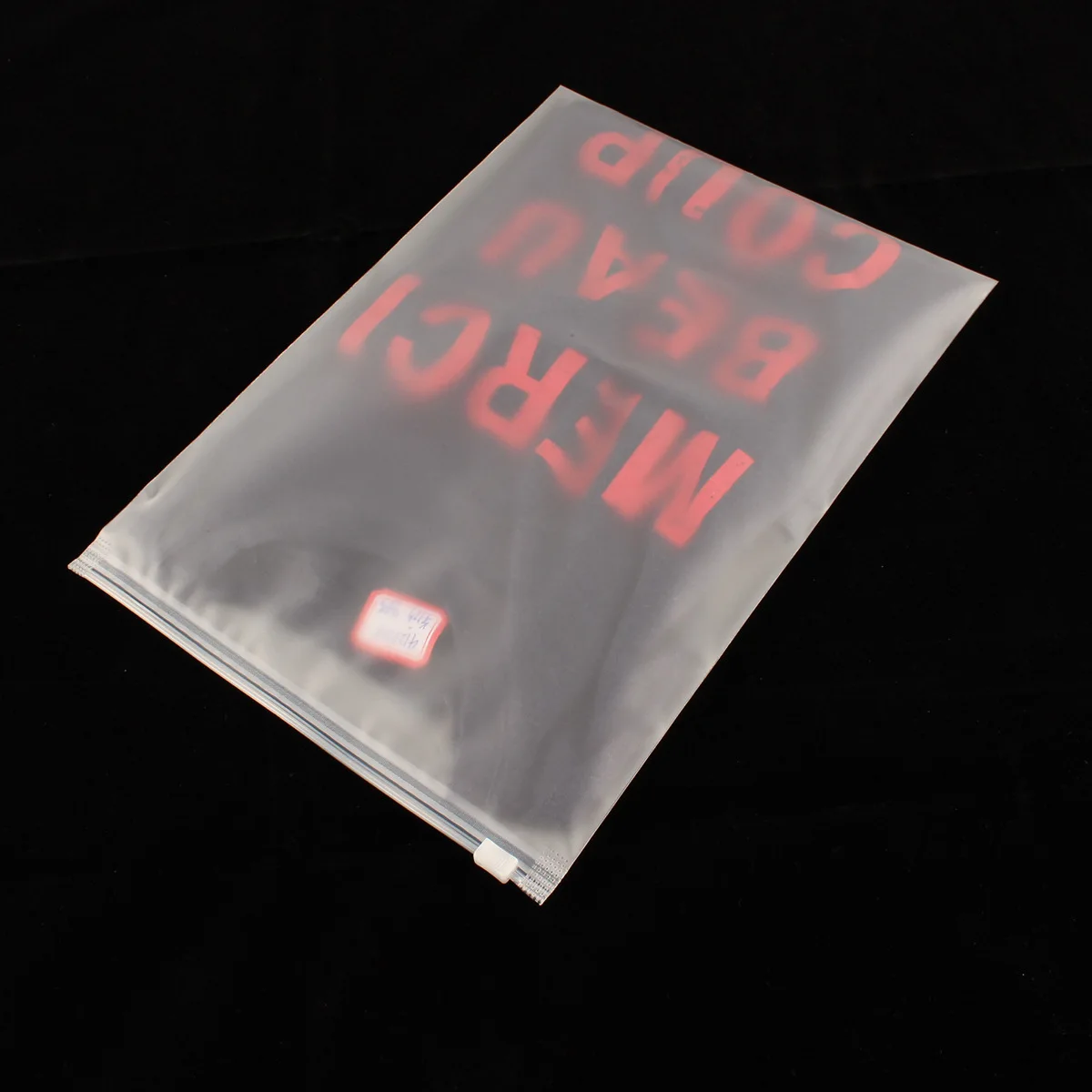 frosted matte clear zip lock plastic bags for packing clothes