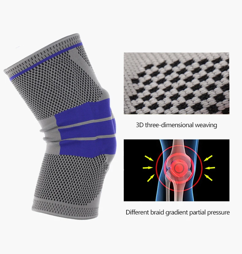 Low MOQ Nylon Knitted Silicone Spring Protection Knee Pad Sports Compression Knee Pad
Low MOQ Nylon Knitted Silicone Spring Protection Knee Pad Sports Compression Knee Pad