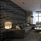 Hot selling Modern art 3D wall panels decorative thermoforming plastic 3d pvc tile wallpaper for home decoration