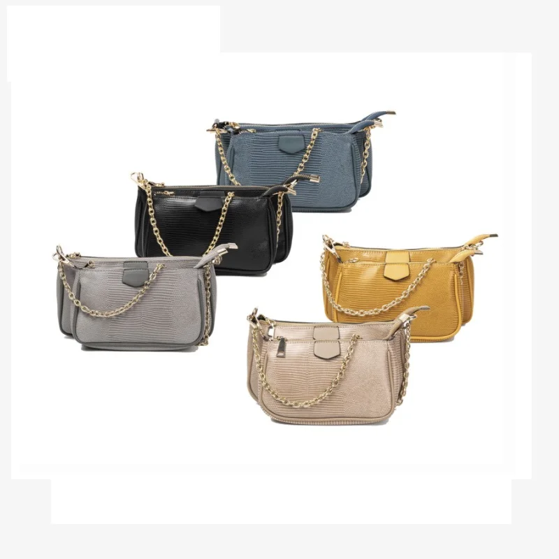 3 Bags Set Vintage Lizard PU Leather Crossbody Designer Women Handbags Square Chains Messenger Bag for Girls
3 Bags Set Vintage Lizard PU Leather Crossbody Designer Women Handbags Square Chains Messenger Bag for Girls