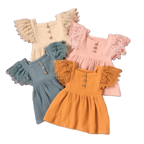 2021 Summer Toddler Kids Girl Clothing Casual Lace Dress Solid Color Short Fly Sleeves Square Neck One Piece Baby Dress Clothes
2021 Summer Toddler Kids Girl Clothing Casual Lace Dress Solid Color Short Fly Sleeves Square Neck One Piece Baby Dress Clothes