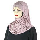 2019 Fashion women jersey scarf 10 colors stretch muslim Rhinestone hijab for muslim women