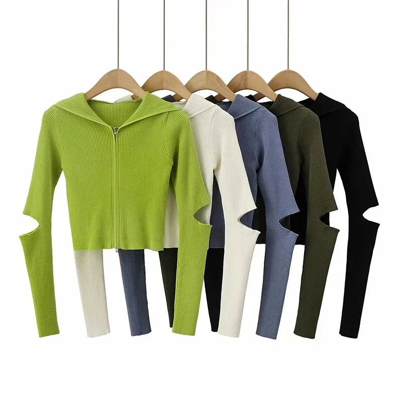 Kingsun long sleeve knit crop top collar half zipped sweater for women knitwear women, Customized color
Kingsun long sleeve knit crop top collar half zipped sweater for women knitwear women, Customized color