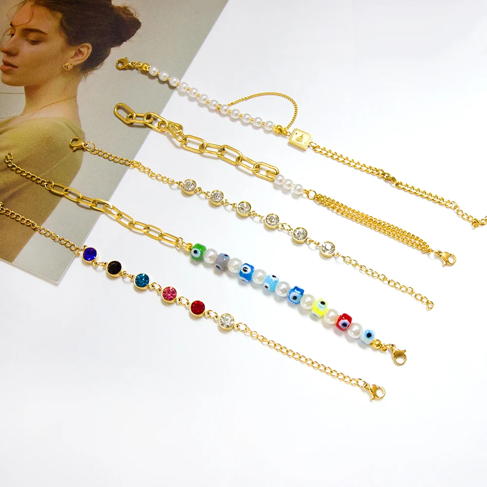 Fashion Hot Sale Stainless Steel Ladies Gold Plated Bracelet Bracelet Jewelry Type Eyes Heart Bracelet
Fashion Hot Sale Stainless Steel Ladies Gold Plated Bracelet Bracelet Jewelry Type Eyes Heart Bracelet
