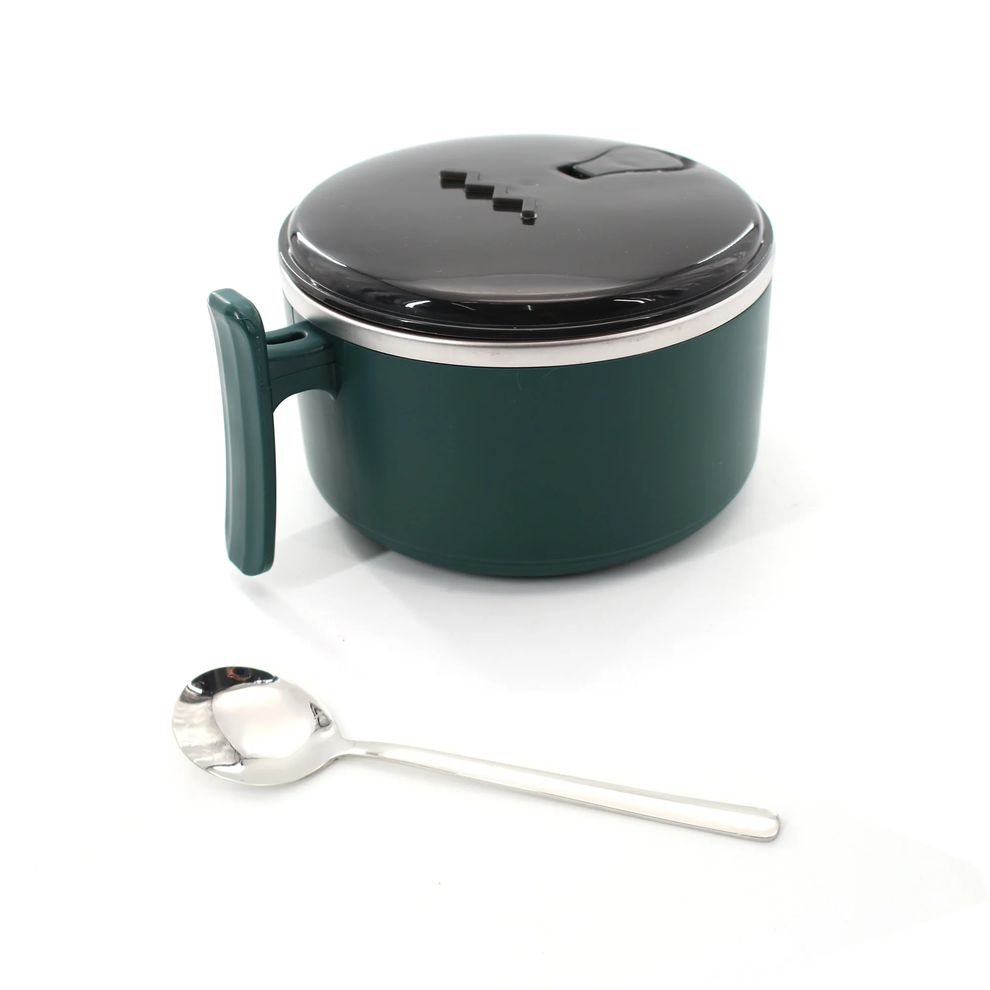 Japanese Style 304 Durable Large Capacity Microwave Noodle Bowl Food Container with Lid and Handle For Students, Dark green
Japanese Style 304 Durable Large Capacity Microwave Noodle Bowl Food Container with Lid and Handle For Students, Dark green