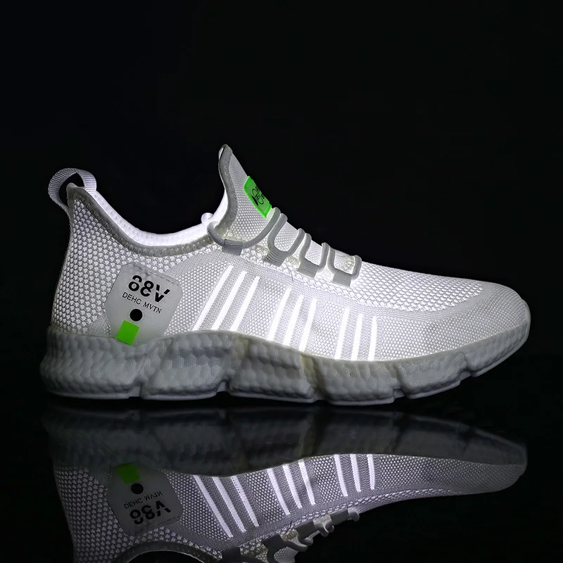 Male Knitted Flats Breathable Mesh Fashion Men running shoes White Casual Shoes popcorn sole Sneakers, Customized
Male Knitted Flats Breathable Mesh Fashion Men running shoes White Casual Shoes popcorn sole Sneakers, Customized