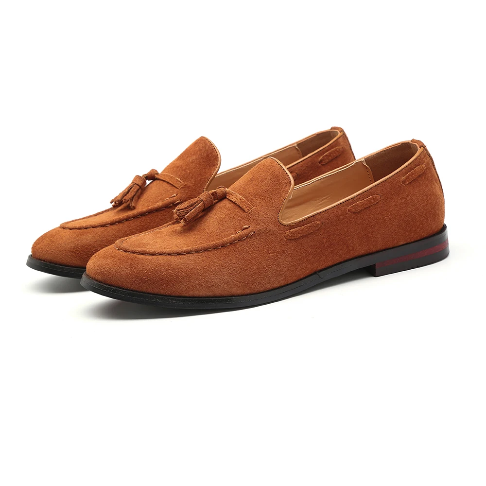 37-48 Big Size Black Brown Genuine Leather Tassel Loafers Shoe Women Men Suede Round Toe Loafers Wedding Dress Shoe 181
37-48 Big Size Black Brown Genuine Leather Tassel Loafers Shoe Women Men Suede Round Toe Loafers Wedding Dress Shoe 181