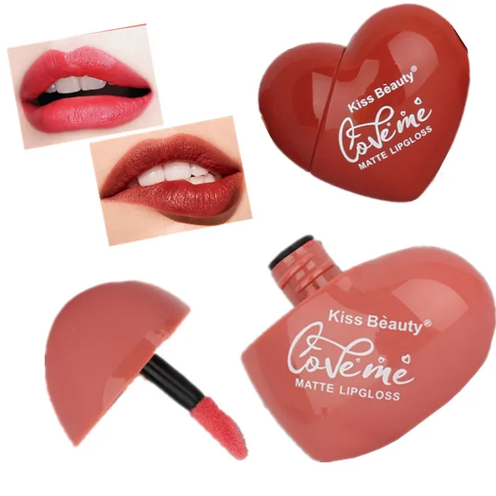 KISS BEAUTY Heart-Shaped 6 Color Lip Gloss Matte Nature Silky Lip Glaze Waterproof Long Lasting Non Stick Cup Liquid Lip Gloss
KISS BEAUTY Heart-Shaped 6 Color Lip Gloss Matte Nature Silky Lip Glaze Waterproof Long Lasting Non Stick Cup Liquid Lip Gloss