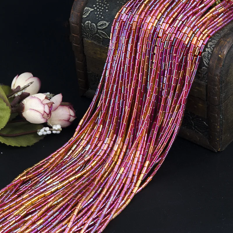 High Quality 2*5 mm Glass Tube Loose Beads Colorful Crystal Glass Beads For Diy Jewelry Making Accessories
High Quality 2*5 mm Glass Tube Loose Beads Colorful Crystal Glass Beads For Diy Jewelry Making Accessories