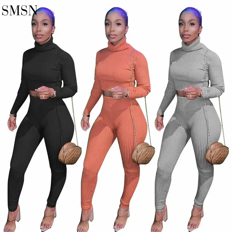 New Arrival Solid Long Sleeve High Collar Crop Top Sweater Skinny Pants Jogging Set Lounge Wear Two Piece Set Women Clothing
New Arrival Solid Long Sleeve High Collar Crop Top Sweater Skinny Pants Jogging Set Lounge Wear Two Piece Set Women Clothing