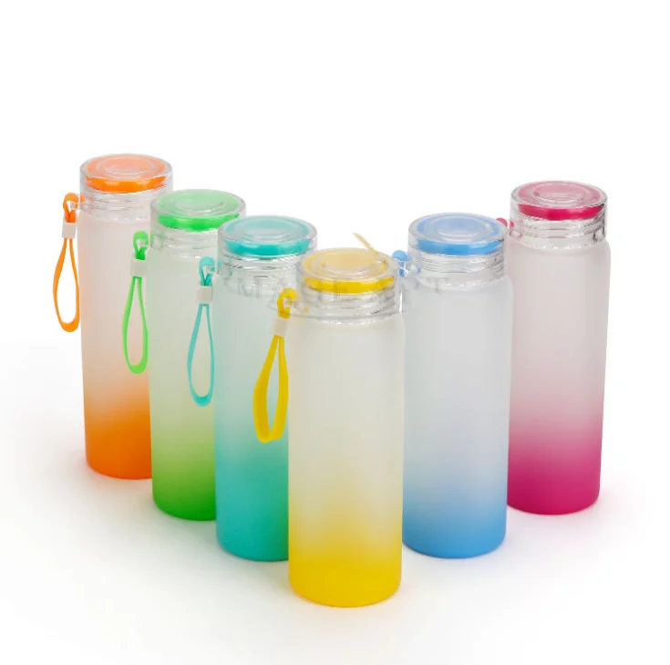 Blank Sublimation 500 ML Personalized Gradient Color Frosted Glass Water Bottle
Blank Sublimation 500 ML Personalized Gradient Color Frosted Glass Water Bottle