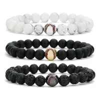 Best Quality Brass Lava Beaded Baseball bracelet Baseball bracelet Bracelets Jewelry For Women Men
Best Quality Brass Lava Beaded Baseball bracelet Baseball bracelet Bracelets Jewelry For Women Men