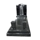 Shanxi Absolute Black Granite Carving Tombstone and Headstone
