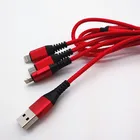 3in1 multiple 1.5m aluminium shell 2A quick charge cable