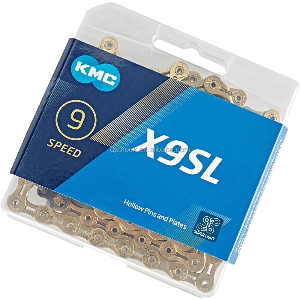 KMC Bicycle Chain X9SL Gold Chain 116 links with Hollow Pins and Plates for Shimano Campagnolo bike
KMC Bicycle Chain X9SL Gold Chain 116 links with Hollow Pins and Plates for Shimano Campagnolo bike