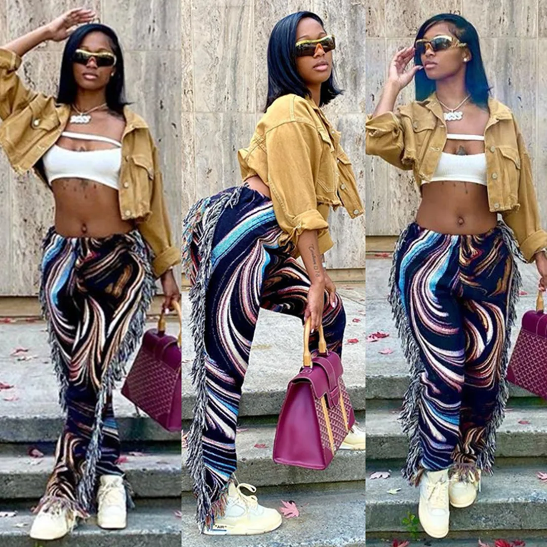 2021 Fall Streetwear Y2K Fashion Womens Pocket Side Tassel Long Pant Ladies Leisure Fringe Velvet Trousers Pants For Women, Black
2021 Fall Streetwear Y2K Fashion Womens Pocket Side Tassel Long Pant Ladies Leisure Fringe Velvet Trousers Pants For Women, Black