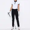 Embroidery CVC cotton polyester good moisture wicking Dri Fit Golf set with shirt and pants