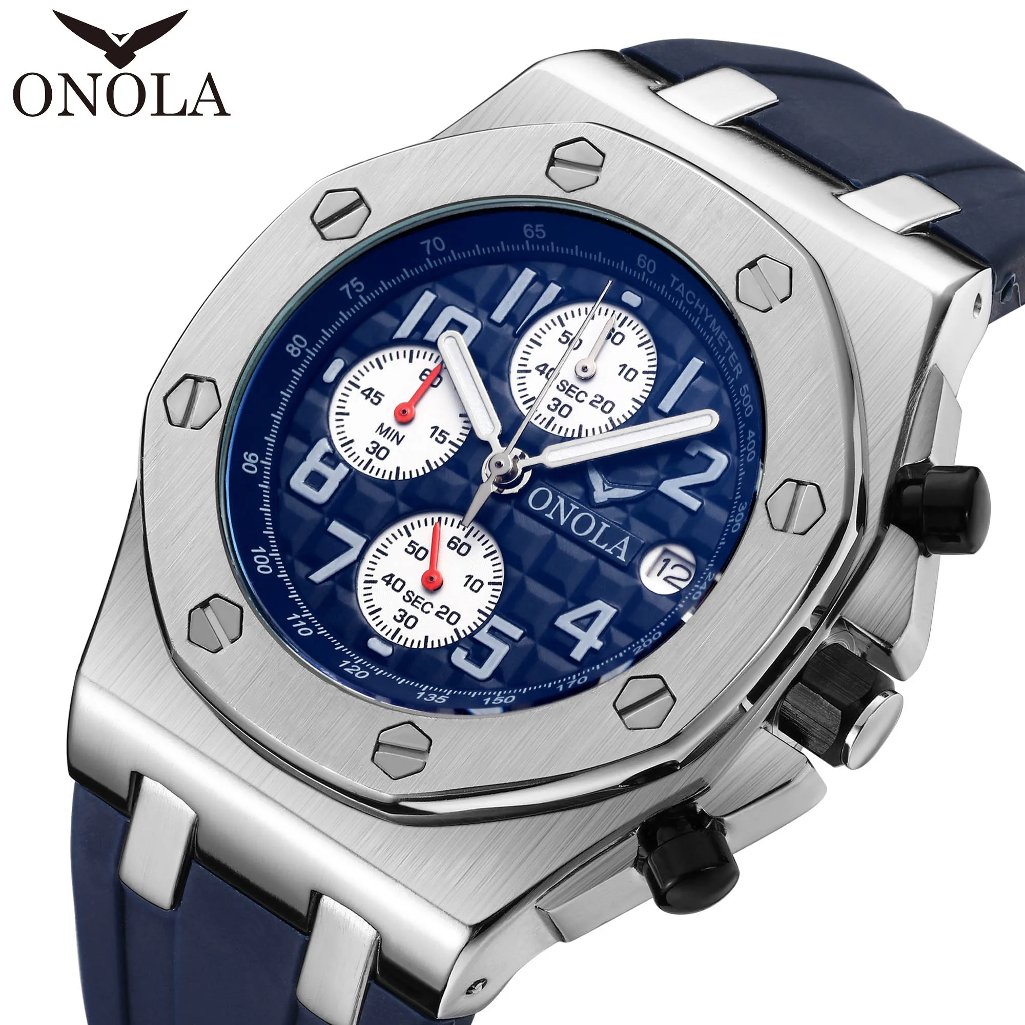 ONOLA 6805 Men Top Luxury Brand Silicone Chronograph Sport Watch Man Clock Male Quartz Men's Military Watches, 4 color
ONOLA 6805 Men Top Luxury Brand Silicone Chronograph Sport Watch Man Clock Male Quartz Men's Military Watches, 4 color