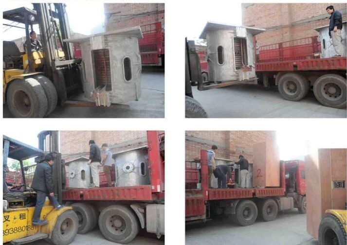 Recycling 300kg Iron Melting Electric Induction Rotary Furnace