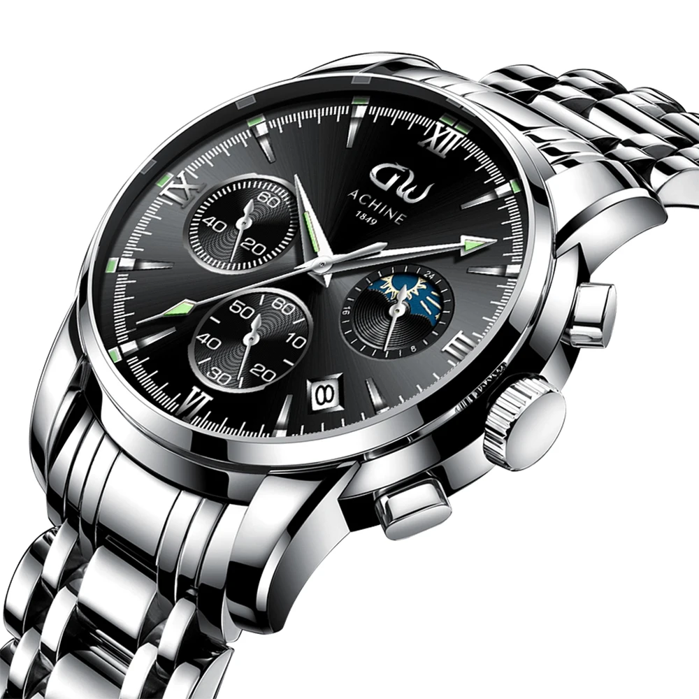 Stainless Steel Waterproof Chronograph Watches Men Custom Your LOGO Quartz Watch Casual Wrist watch, 5 colors
Stainless Steel Waterproof Chronograph Watches Men Custom Your LOGO Quartz Watch Casual Wrist watch, 5 colors
