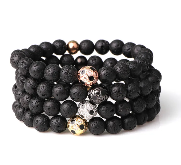 Football Charm Soccer Beads Elastic Bracelet Arrived Lava Rock Stone New Bracelets, Bangles Diamond 8mm Round Brilliant Cut Ball
Football Charm Soccer Beads Elastic Bracelet Arrived Lava Rock Stone New Bracelets, Bangles Diamond 8mm Round Brilliant Cut Ball