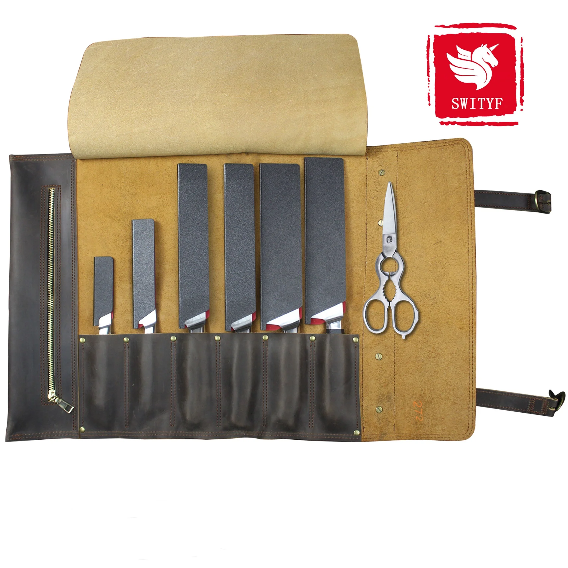 High-quality Convenient Carry Leather Knife Bag Professional Chefs Knife Roll Bag
High-quality Convenient Carry Leather Knife Bag Professional Chefs Knife Roll Bag