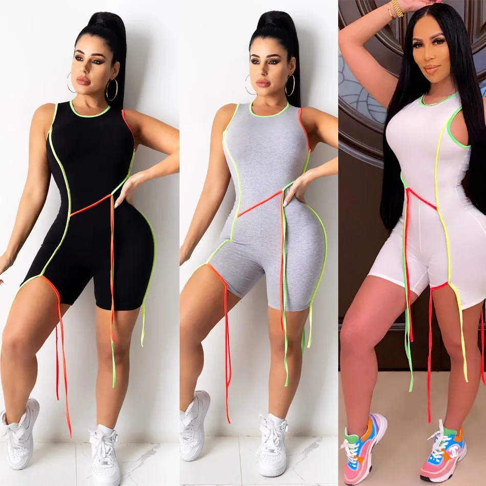 New Arrive 2021 Summer rompers solid color womens bodycon string sleeveless workout skinny jumpsuits, Picture
New Arrive 2021 Summer rompers solid color womens bodycon string sleeveless workout skinny jumpsuits, Picture