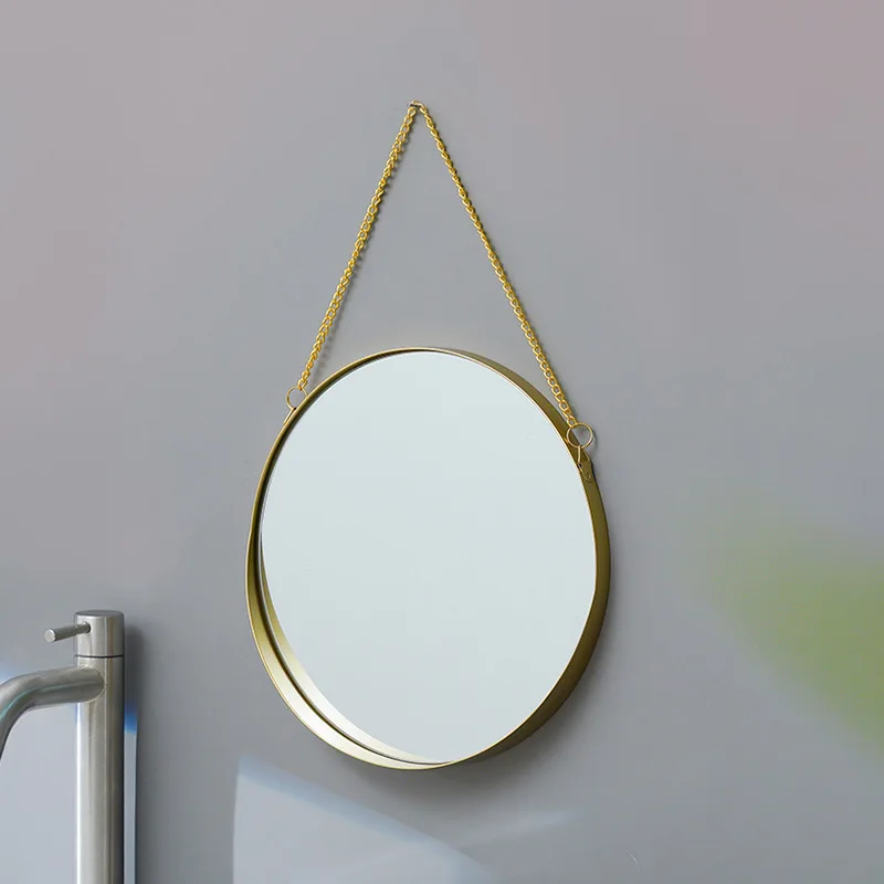 Wholesale Nordic Bathroom Vanity Gold Wrought Iron Art miroir rond Wall Hanging Mirrors Home Decor
Wholesale Nordic Bathroom Vanity Gold Wrought Iron Art miroir rond Wall Hanging Mirrors Home Decor