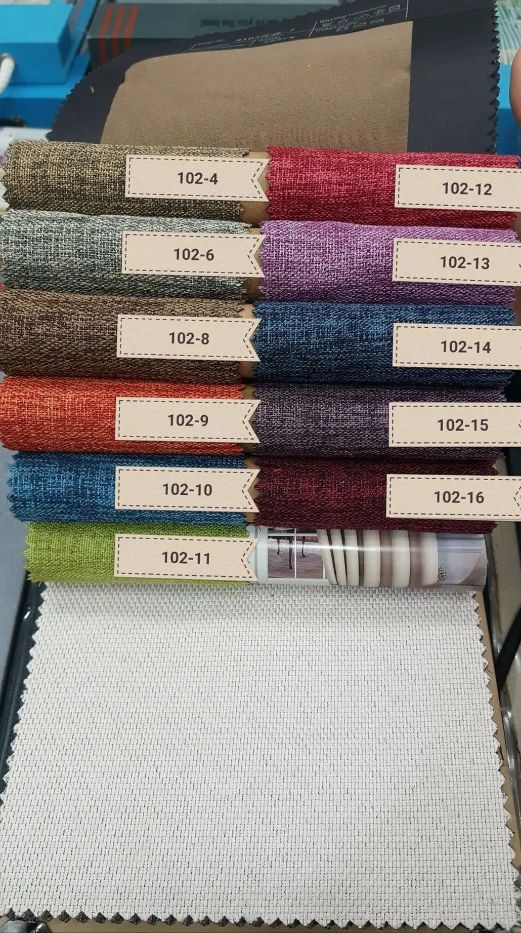 Linen blackout simple textile design for curtain wall system