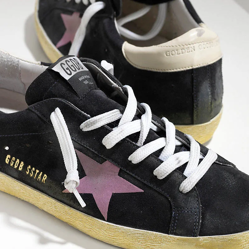 Goldens SNEAKERS SUPER STAR IN CAMOSCIO E STELLA EFFETTO STICKERS blue suede pink gooses Shoes, 20colors
Goldens SNEAKERS SUPER STAR IN CAMOSCIO E STELLA EFFETTO STICKERS blue suede pink gooses Shoes, 20colors