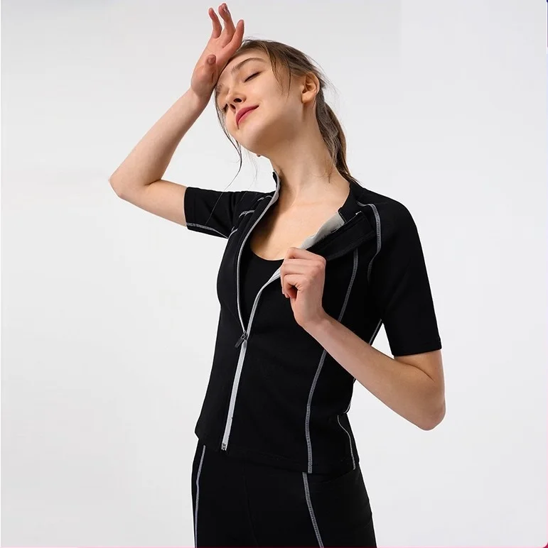 BBKLL03 black Autumn new style short sleeved zipper jacket yoga suit mountain sports yoga suit elastic coat female yoga suit
BBKLL03 black Autumn new style short sleeved zipper jacket yoga suit mountain sports yoga suit elastic coat female yoga suit