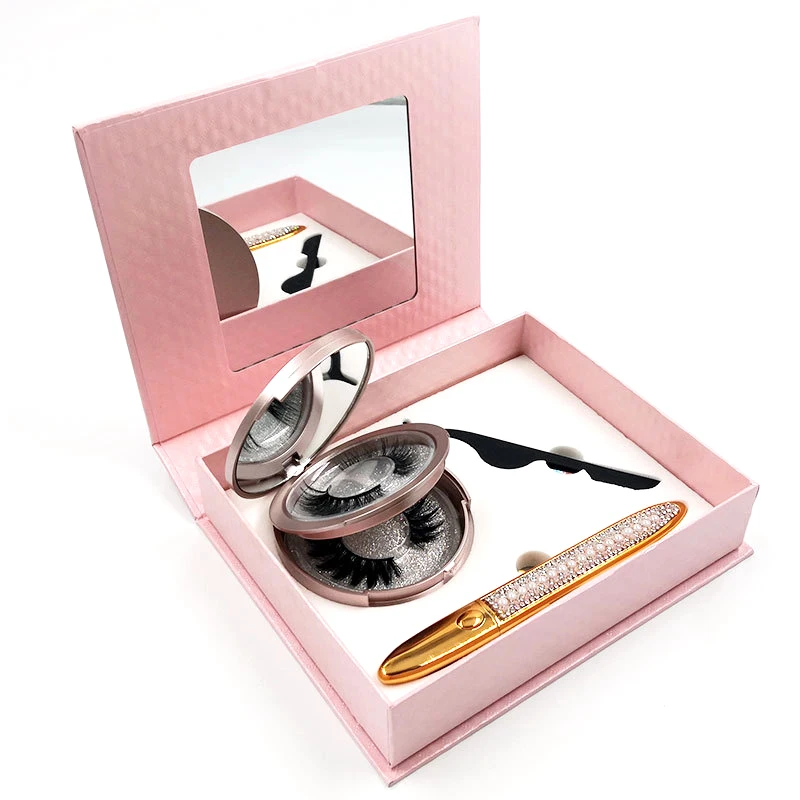 Magic Gule free Eyeliner Pen 2pairs set 3D mink False Eyelash adhesive eyeliner set with packaging box
Magic Gule free Eyeliner Pen 2pairs set 3D mink False Eyelash adhesive eyeliner set with packaging box