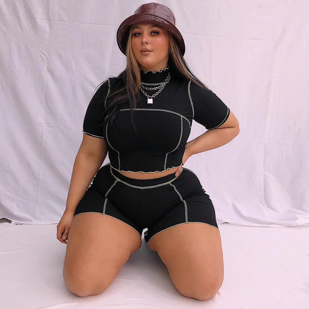 Plus Size Ready To Shop Fitness Clothing Yoga Women 2 Piece Short Summer Plus Size Sets, Shown
Plus Size Ready To Shop Fitness Clothing Yoga Women 2 Piece Short Summer Plus Size Sets, Shown