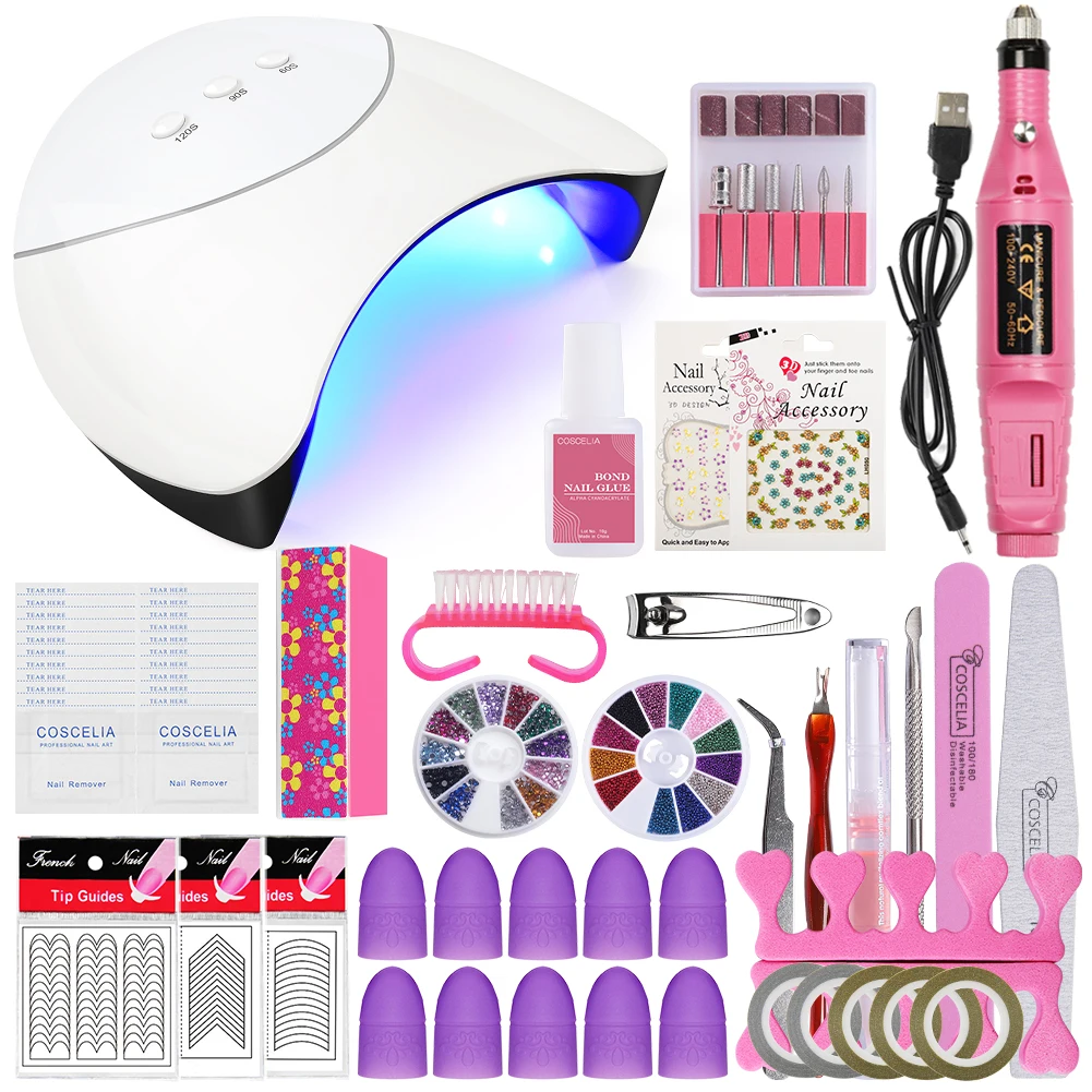 COSCELIA Nail set and UV Lamp No Gel Electric Nail Drill Machine Manicure Set Nails Art Decorations
COSCELIA Nail set and UV Lamp No Gel Electric Nail Drill Machine Manicure Set Nails Art Decorations