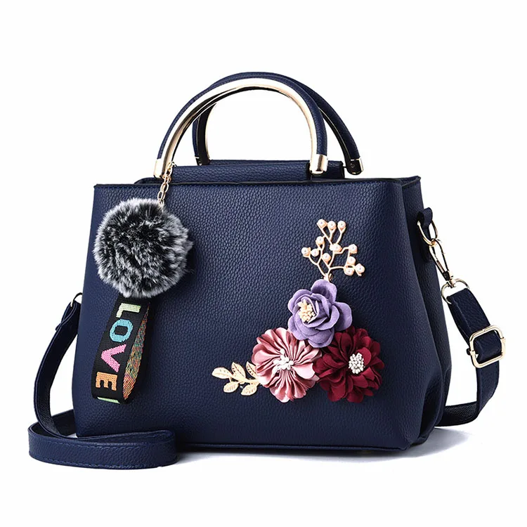 2019 pu fashion leather flower bags ladies luxury handbags, 7 colors 
2019 pu fashion leather flower bags ladies luxury handbags, 7 colors