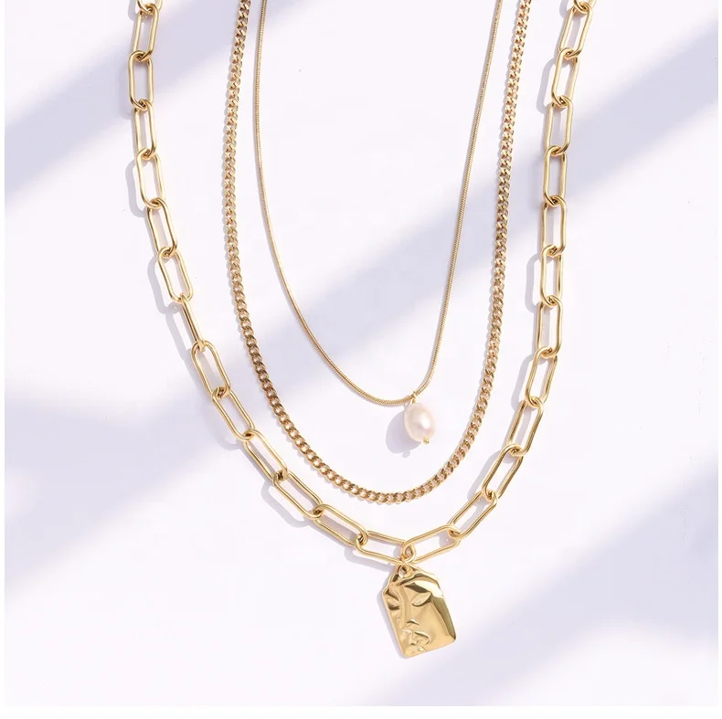 Autumn winter versatile pearl necklace freshwater irregular exaggerated layered necklace, White /red /blue /sky blue /green
Autumn winter versatile pearl necklace freshwater irregular exaggerated layered necklace, White /red /blue /sky blue /green