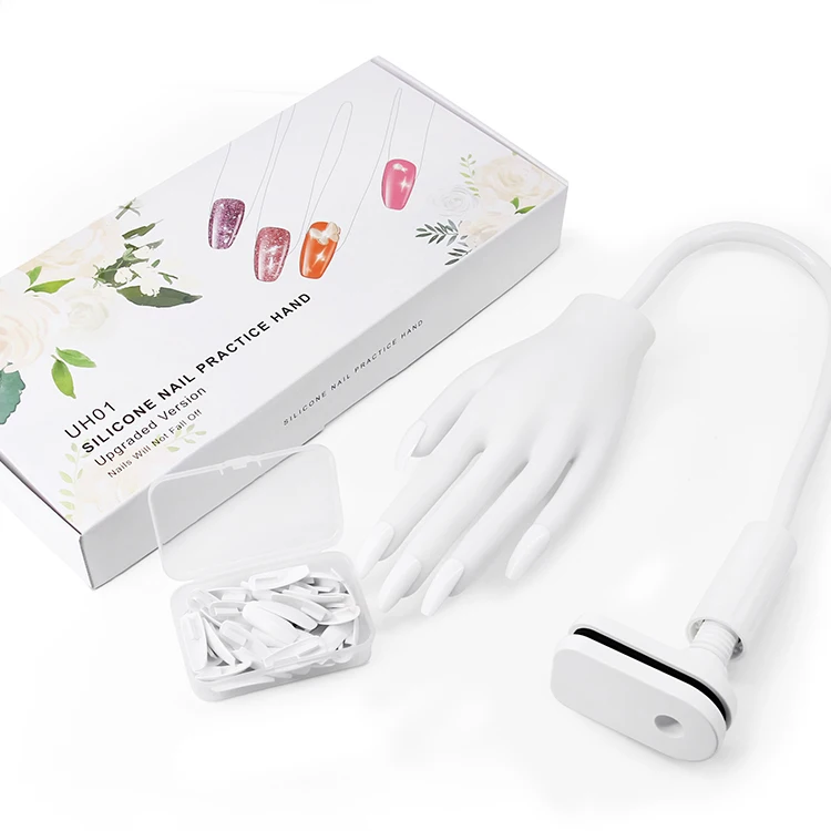 Factory price silicone artificial nail art gel practice training prosthetic hand, White
Factory price silicone artificial nail art gel practice training prosthetic hand, White