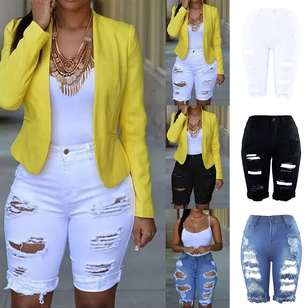 Wefans hot selling European and American style hole denim shorts women, Picture color
Wefans hot selling European and American style hole denim shorts women, Picture color