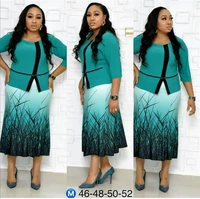 Hot Sale African women's Amazon hit 7-sleeve print medium length African dress Large mother's
Hot Sale African women's Amazon hit 7-sleeve print medium length African dress Large mother's