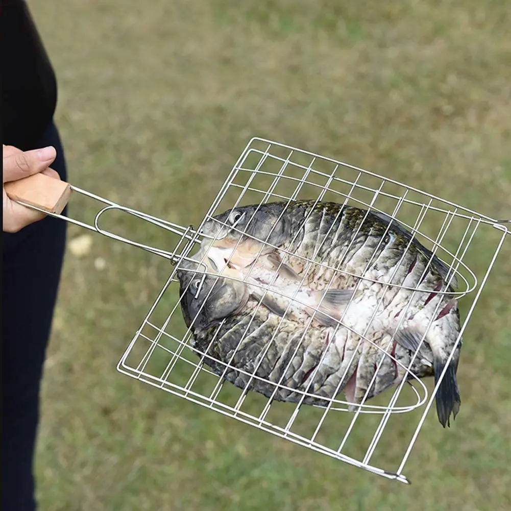 Maideng Stainless steel grilled fish clip wooden handle barbecue basket meat barbecue bread hamburger vegetable grilled fish net
Maideng Stainless steel grilled fish clip wooden handle barbecue basket meat barbecue bread hamburger vegetable grilled fish net