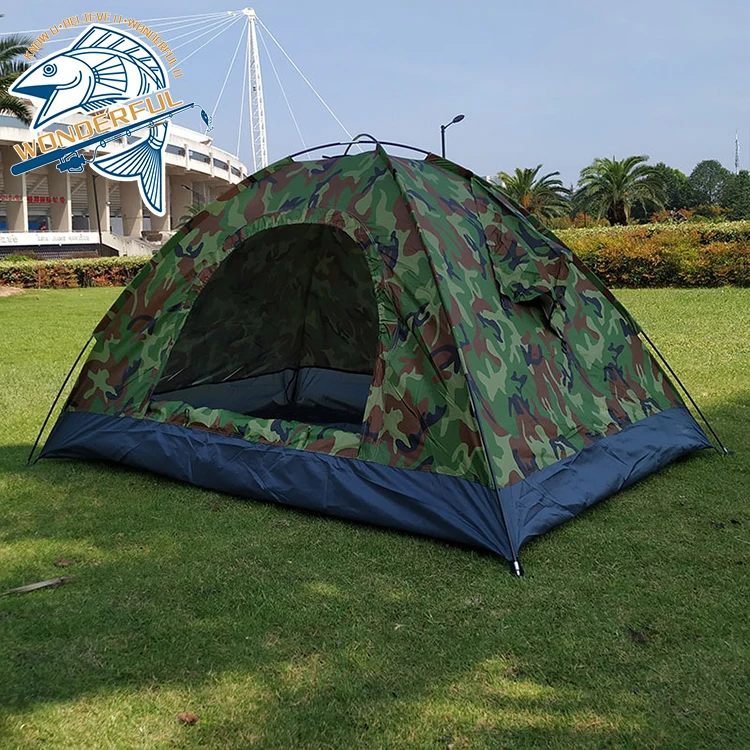 One Person Outdoor Travel Waterproof Single Layer Portable Folding Camouflage Camping Tent
One Person Outdoor Travel Waterproof Single Layer Portable Folding Camouflage Camping Tent