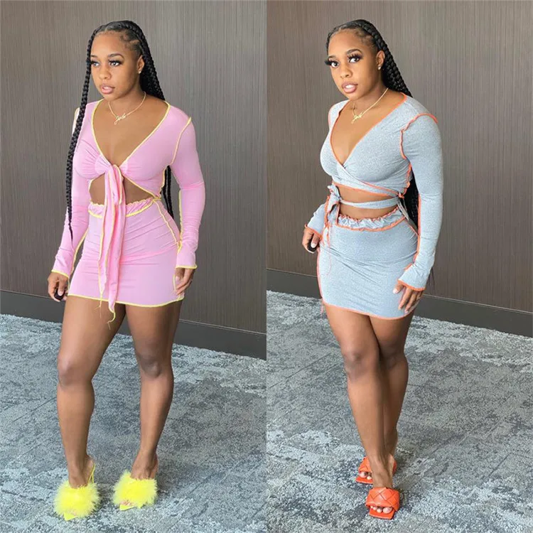 2021 Autumn Ladies Dress Sexy Outfits Long Sleeve Slim Women Biker Shorts Crop Top 2 Piece Set Casual Joggers Clothing, Solid
2021 Autumn Ladies Dress Sexy Outfits Long Sleeve Slim Women Biker Shorts Crop Top 2 Piece Set Casual Joggers Clothing, Solid