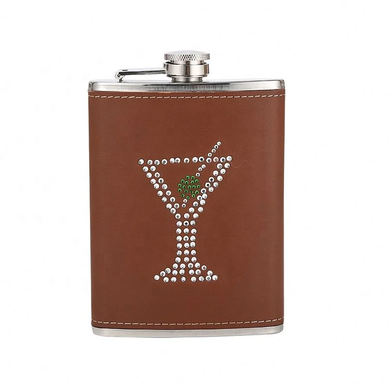 JH006 Outdoor hunter hip flask and PU leather with crystal hip flask Drinking Hip Flask
JH006 Outdoor hunter hip flask and PU leather with crystal hip flask Drinking Hip Flask