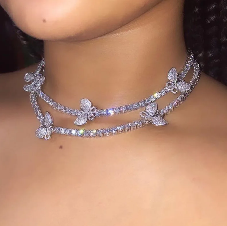 Go Party 6mm beads 3 Colors New Design Women Hips Hops Rhinestone Tennis Chain Necklace crystal bling butterfly necklace, Same as picture
Go Party 6mm beads 3 Colors New Design Women Hips Hops Rhinestone Tennis Chain Necklace crystal bling butterfly necklace, Same as picture